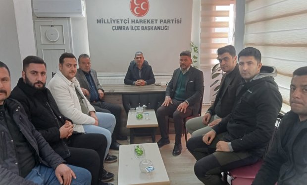 ÇUMRA OSB SANAYİCİ VE İŞ ADAMLARI DERNEĞİ'NDEN  MHP ÇUMRA İLÇE BAŞKANLIĞI'NA ZİYARET 