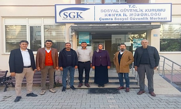 ÇUMRA OSB SANAYİCİ VE İŞ ADAMLARI DERNEĞİ'NDEN ÇUMRA SOSYAL GÜVENLİK KURUMU MERKEZİ'NE ZİYARET 